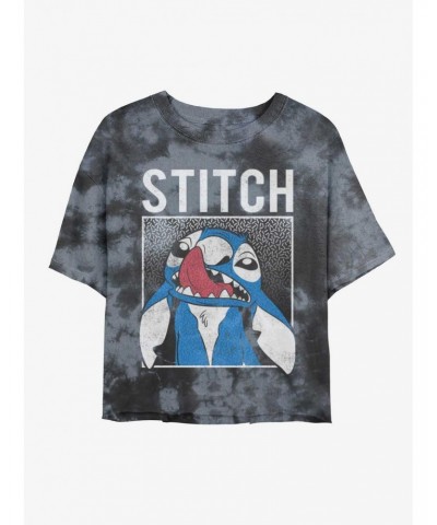 Disney Lilo & Stitch In My Head Tie-Dye Girls Crop T-Shirt $9.94 T-Shirts