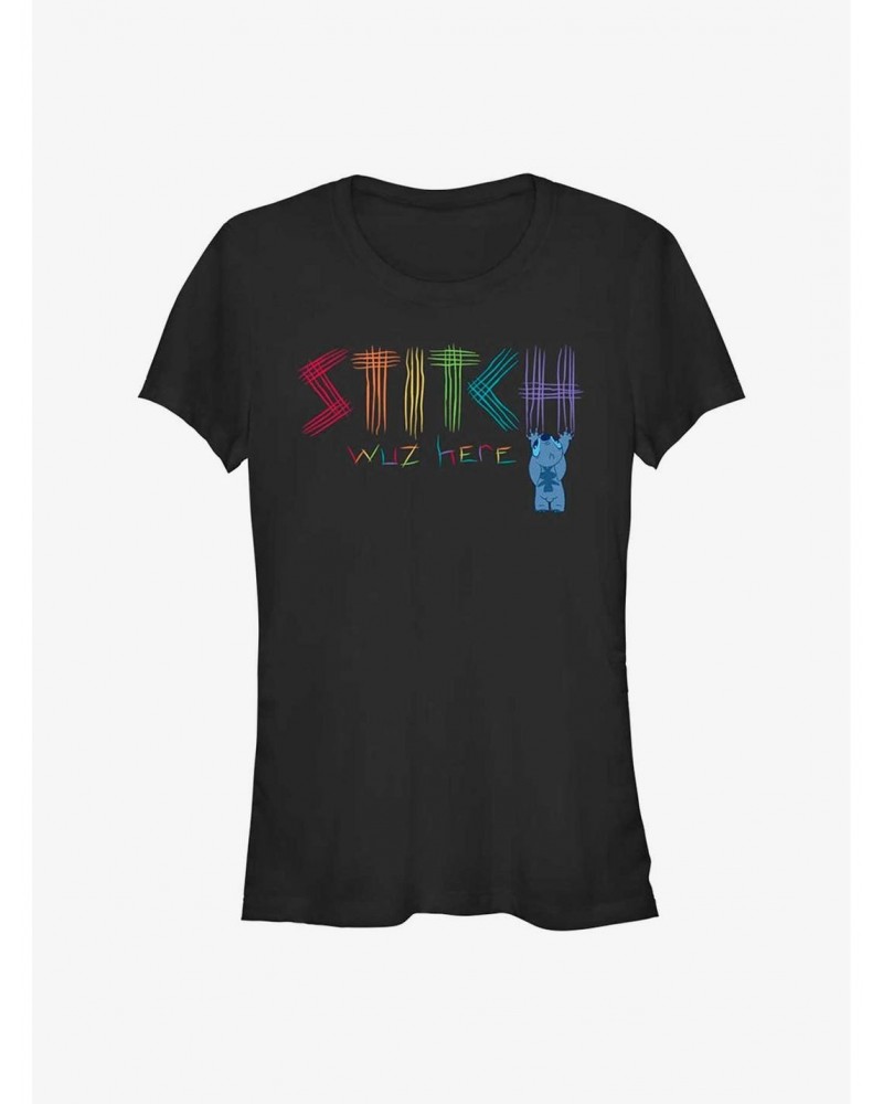 Disney Lilo & Stitch Stitch Was Here Pride T-Shirt $6.77 T-Shirts