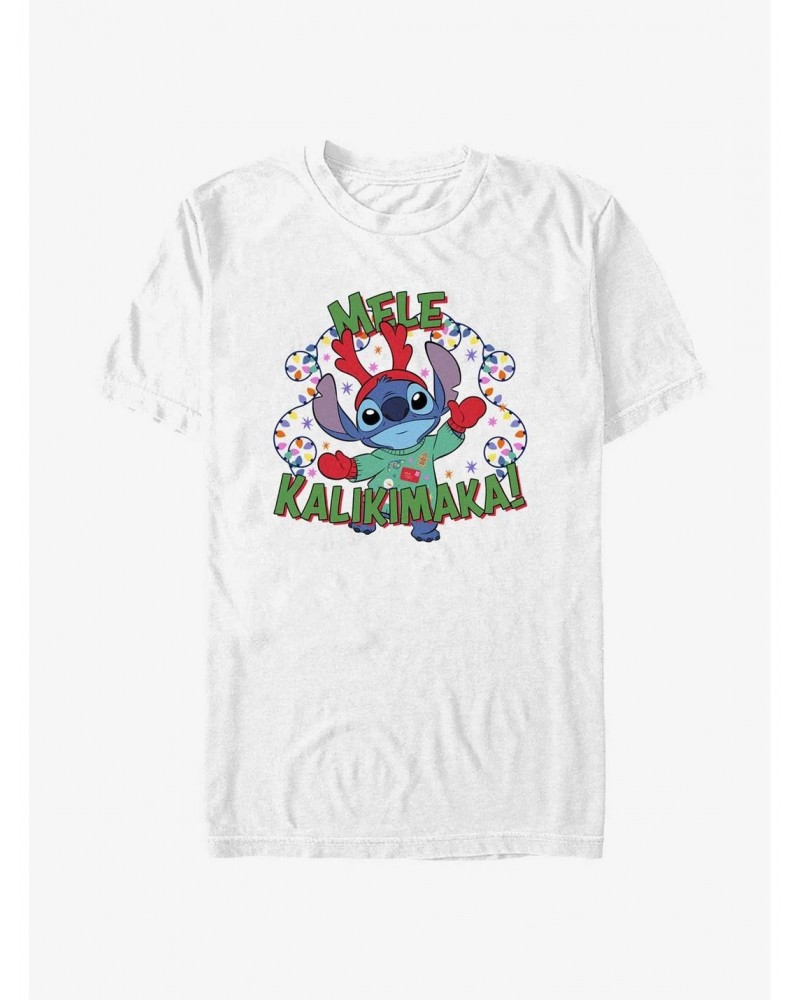 Disney Lilo & Stitch Mele Kalikimaka Merry Christmas in Hawaiian T-Shirt $9.37 T-Shirts