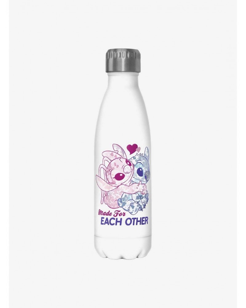 Disney Lilo & Stitch Angel and Stitch Made For Each Other Water Bottle $8.96 Water Bottles