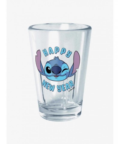 Disney Lilo & Stitch Happy New Year Stitch Wink Mini Glass $3.92 Glasses