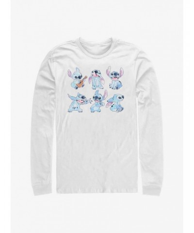 Disney Lilo & Stitch Faces Of Stitch Long Sleeve T-Shirt $11.32 T-Shirts