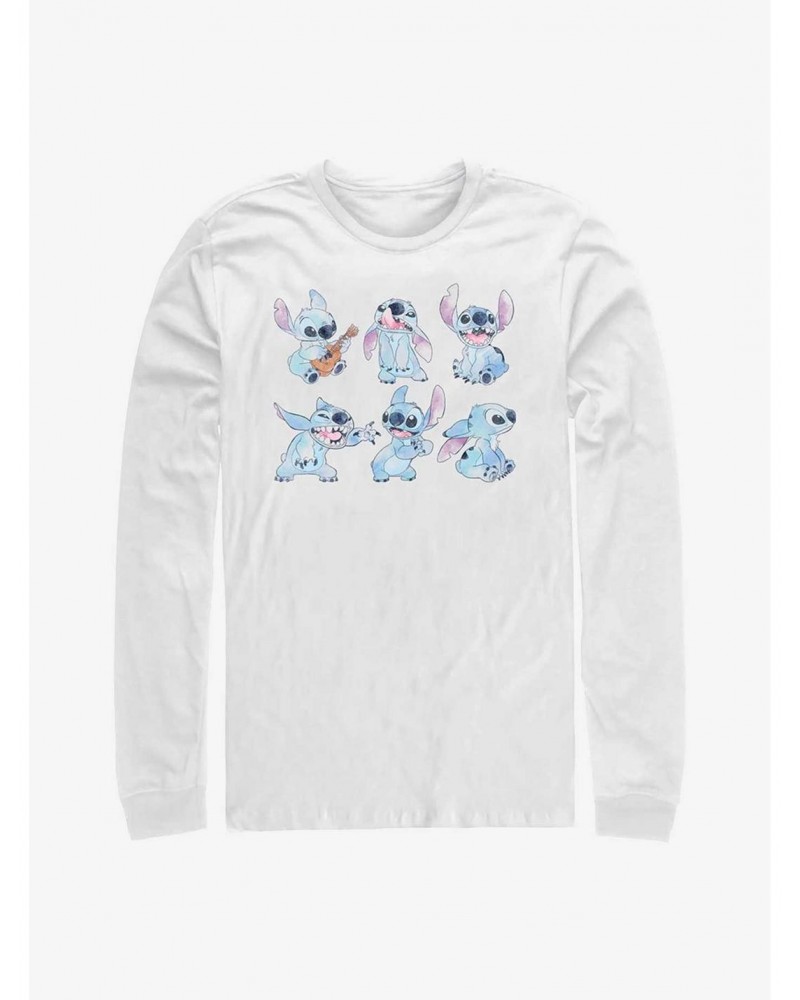 Disney Lilo & Stitch Faces Of Stitch Long Sleeve T-Shirt $11.32 T-Shirts