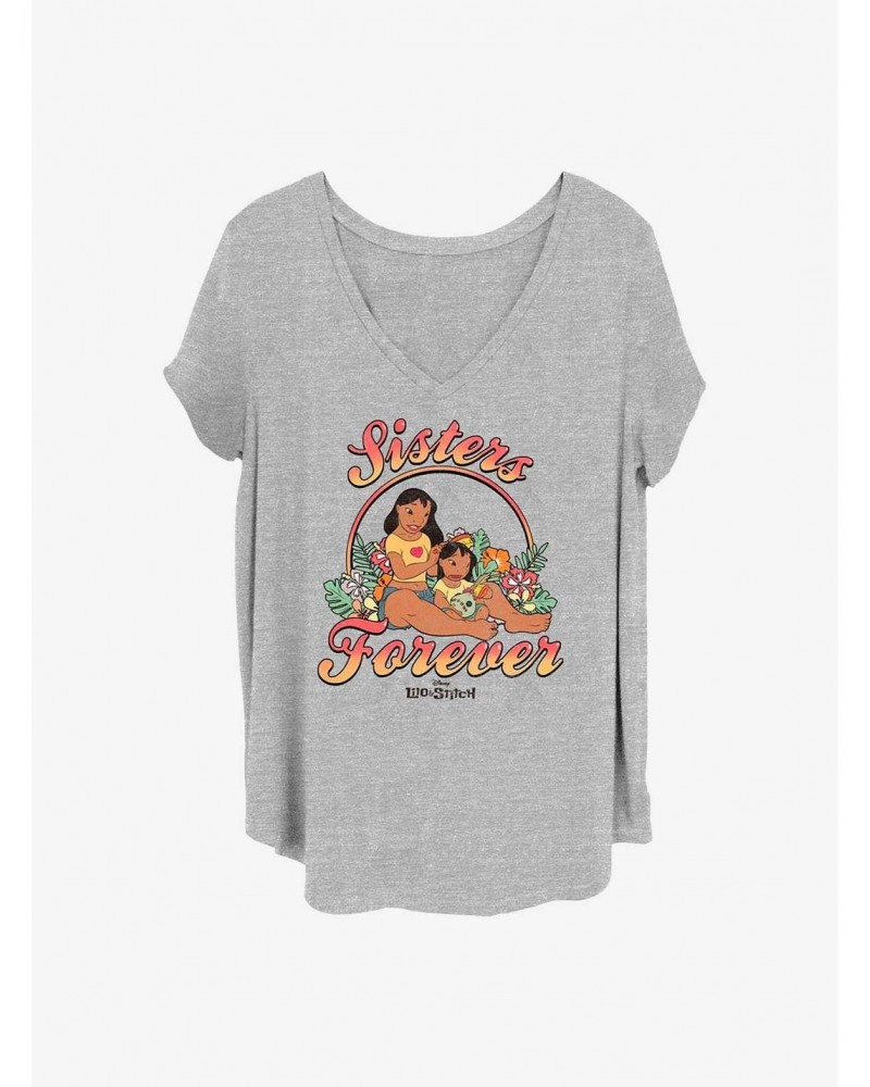 Disney Lilo & Stitch Sisters Forever Girls T-Shirt Plus Size $8.32 T-Shirts