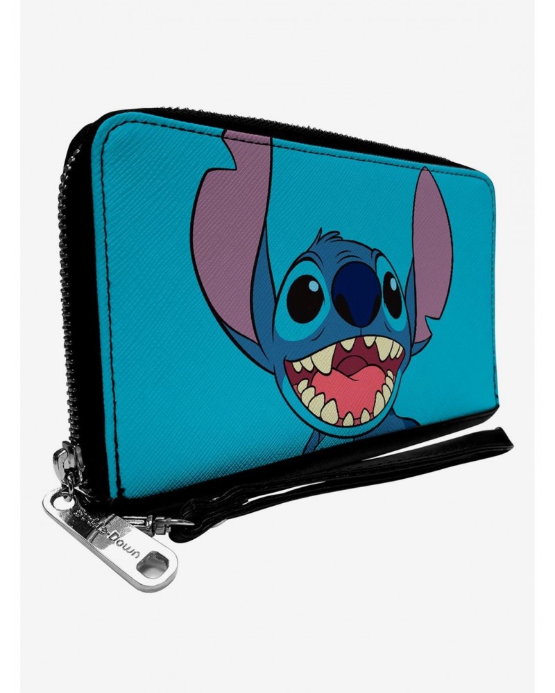 Disney Lilo & Stitch Smiling Zip Around Wallet $11.13 Wallets