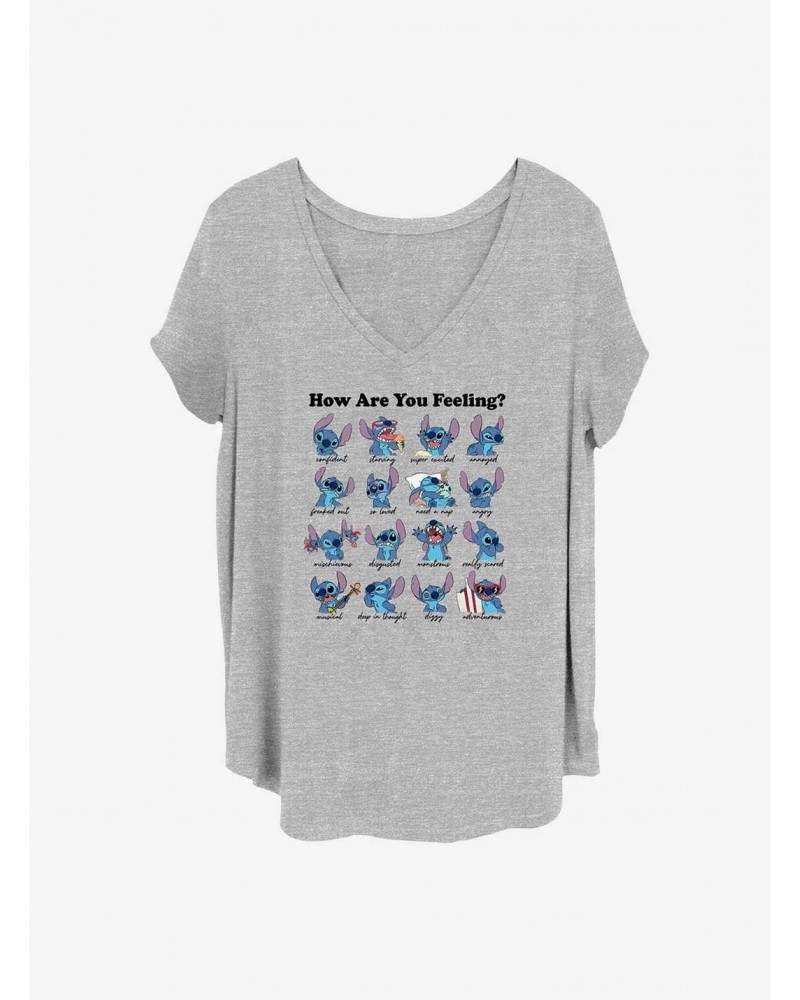 Disney Lilo & Stitch Moods of Stitch Girls T-Shirt Plus Size $7.40 T-Shirts