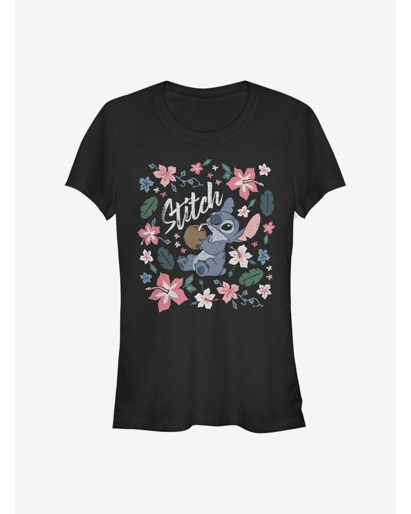 Disney Lilo & Stitch Tropical Stitch Girls T-Shirt $6.37 T-Shirts