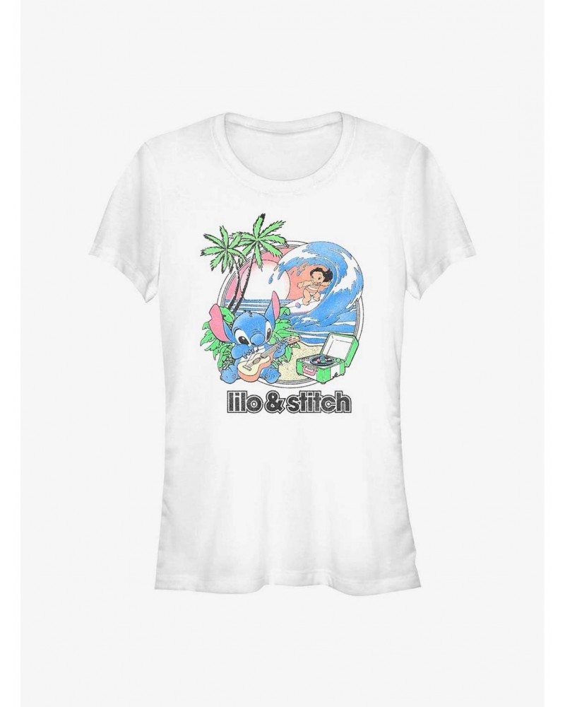 Disney Lilo & Stitch Beach Day Girls T-Shirt $9.96 T-Shirts