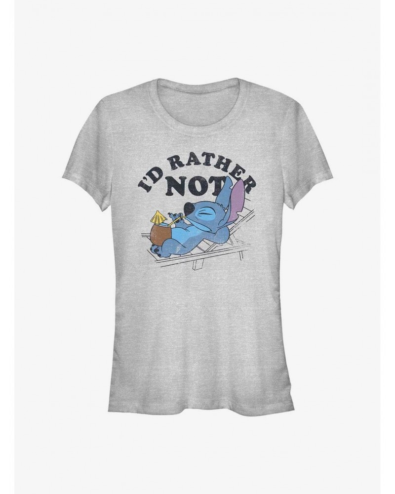 Disney Lilo & Stitch I'd Rather Not Girls T-Shirt $7.17 T-Shirts