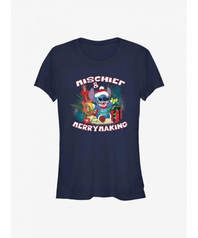 Disney Lilo & Stitch Mischief And Merrymaking Girls T-Shirt $6.77 T-Shirts