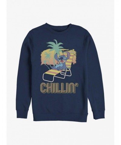 Disney Lilo & Stitch Stitch Chillin Crew Sweatshirt $9.15 Sweatshirts