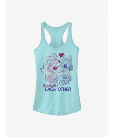 Disney Lilo & Stitch Made For Eachother Girls Tank $8.76 Tanks