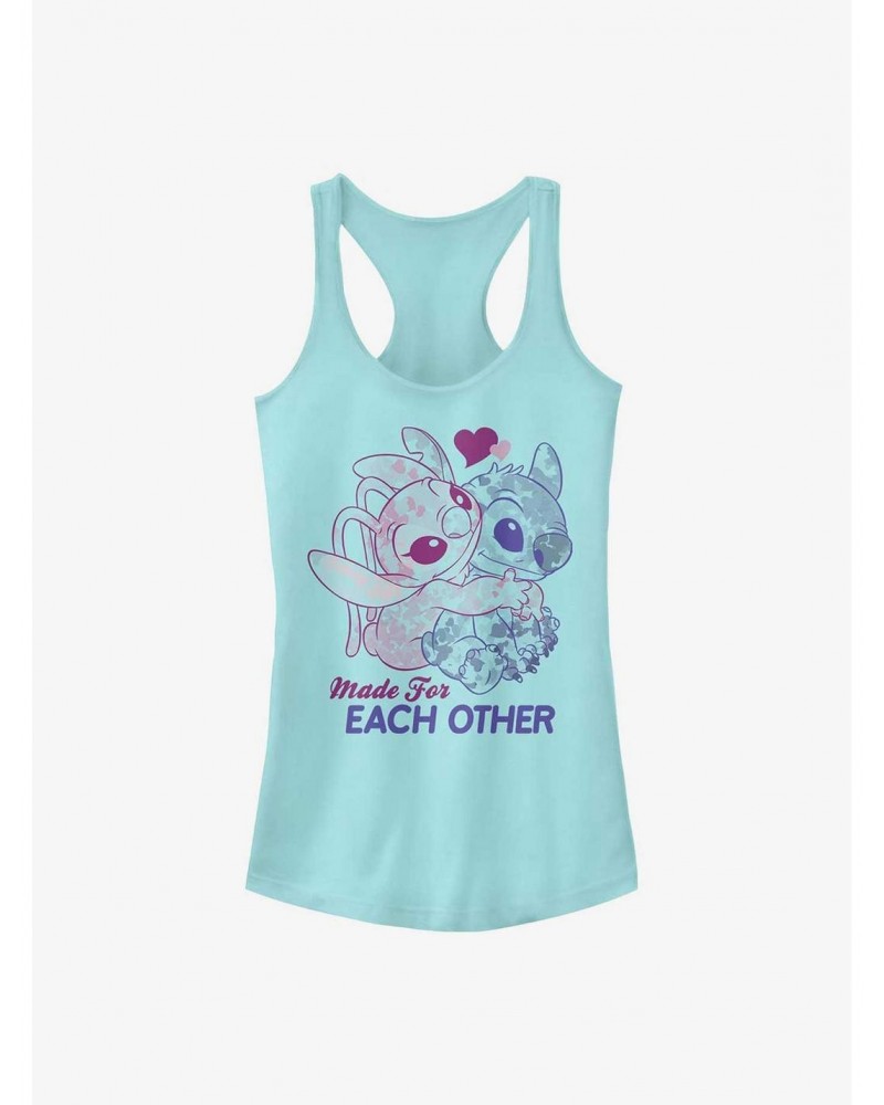 Disney Lilo & Stitch Made For Eachother Girls Tank $8.76 Tanks