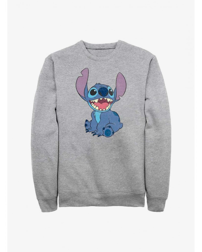 Disney Lilo & Stitch Happy Stitch Crew Sweatshirt $10.63 Sweatshirts