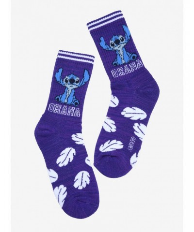 Disney Lilo & Stitch Ohana Leaf Crew Socks $2.70 Socks