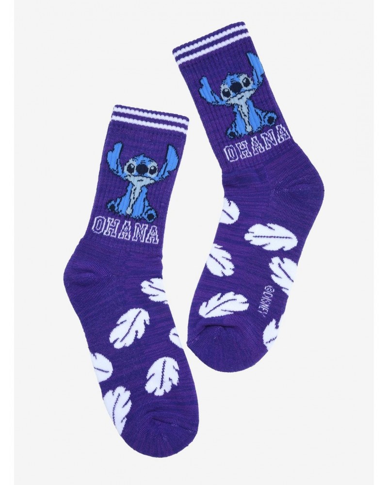 Disney Lilo & Stitch Ohana Leaf Crew Socks $2.70 Socks