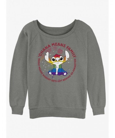 Disney Lilo & Stitch Ohana Pride Girls Slouchy Sweatshirt $9.45 Sweatshirts