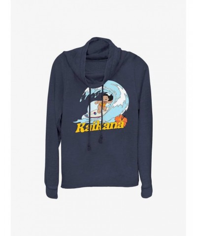 Disney Lilo & Stitch Kaikana Lilo Cowl Neck Long-Sleeve Top $11.85 Tops