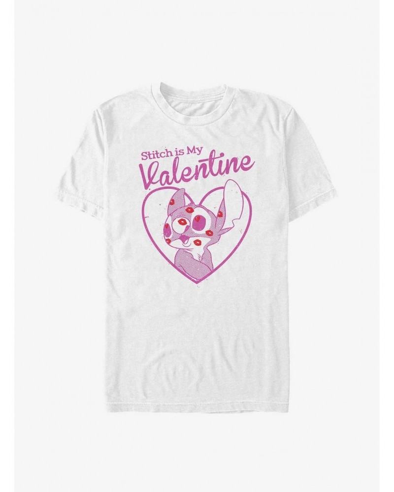 Disney Lilo & Stitch Kisses Stitch Is My Valentine Extra Soft T-Shirt $8.13 T-Shirts