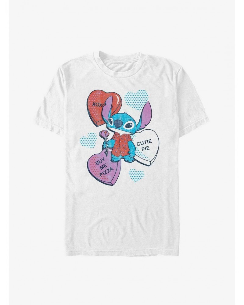 Disney Lilo & Stitch Candy Hearts Valentine Stitch Extra Soft T-Shirt $9.81 T-Shirts