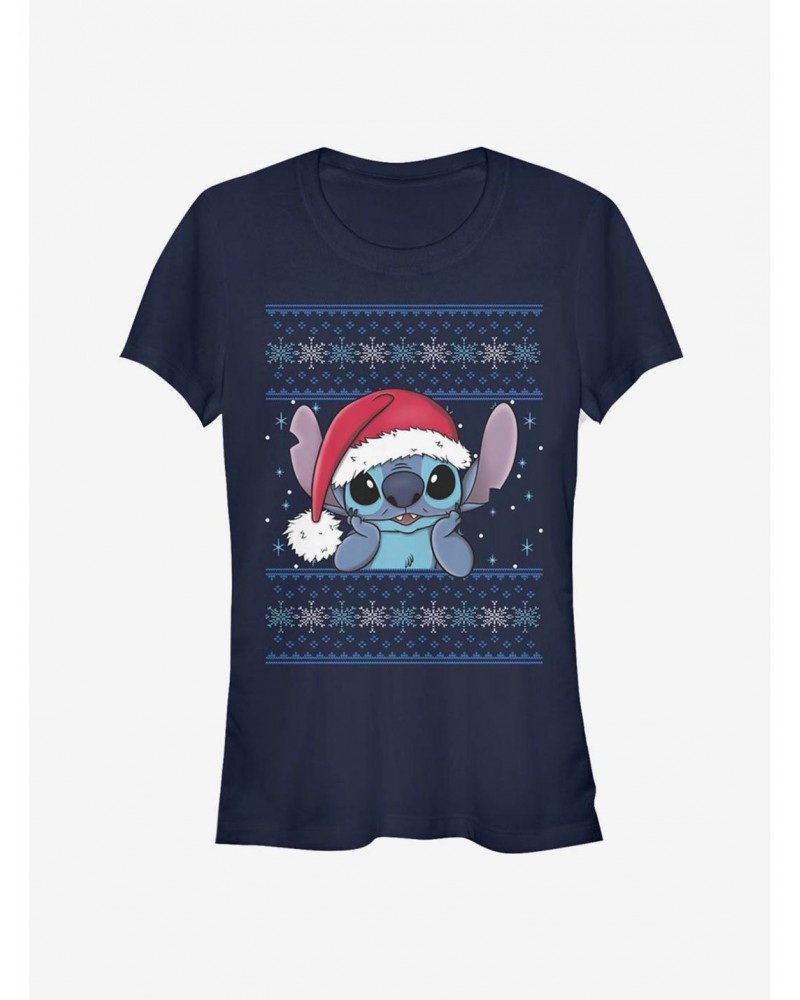 Disney Lilo & Stitch Christmas Santa Stitch Girls T-Shirt $7.17 T-Shirts