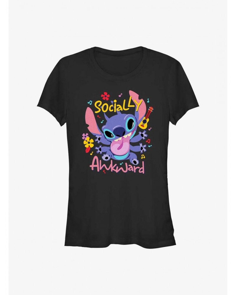 Disney Lilo & Stitch Socially Awkward Girls T-Shirt $8.17 T-Shirts