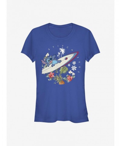 Disney Lilo & Stitch Surfer Dude Girls T-Shirt $6.77 T-Shirts