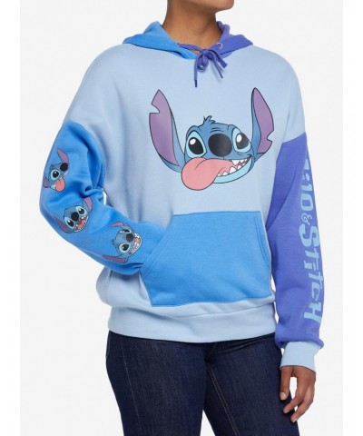 Disney Lilo & Stitch Color-Block Girls Hoodie $14.37 Hoodies