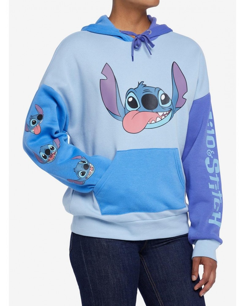 Disney Lilo & Stitch Color-Block Girls Hoodie $14.37 Hoodies