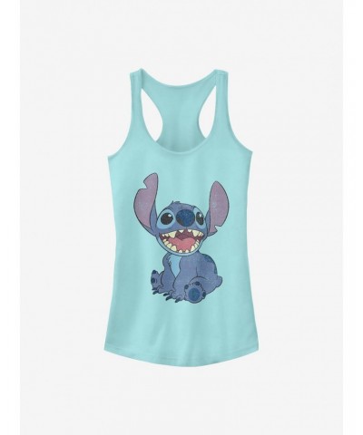 Disney Lilo & Stitch Basic Happy Stitch Girls Tank $8.96 Tanks