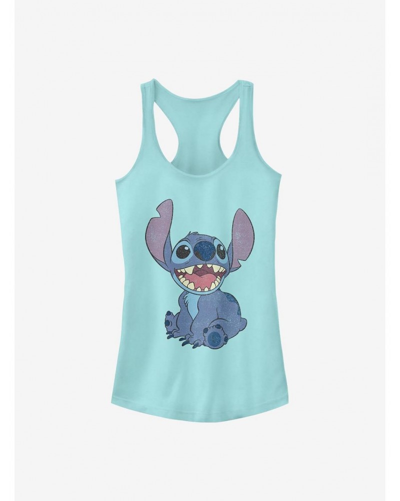 Disney Lilo & Stitch Basic Happy Stitch Girls Tank $8.96 Tanks