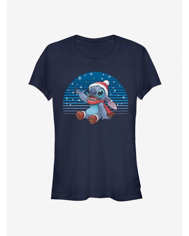 Disney Lilo & Stitch Christmas Snowing Stitch Girls T-Shirt $5.98 T-Shirts