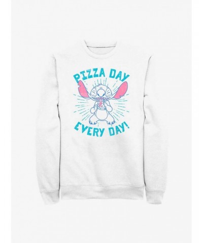 Disney Lilo & Stitch Pizza Day Every Day Sweatshirt $11.81 Sweatshirts