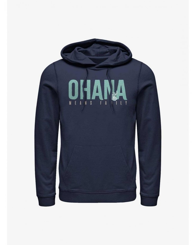 Disney Lilo & Stitch Ohana Bold Hoodie $15.80 Hoodies