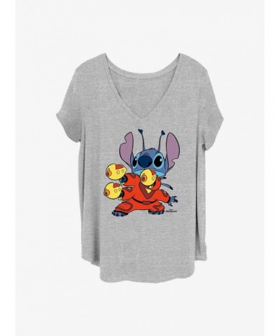 Disney Lilo & Stitch Big Suit Stitch Girls T-Shirt Plus Size $9.48 T-Shirts