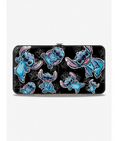 Disney Lilo and Stitch Sketched Stitch Hibiscus Hinged Wallet $6.90 Wallets