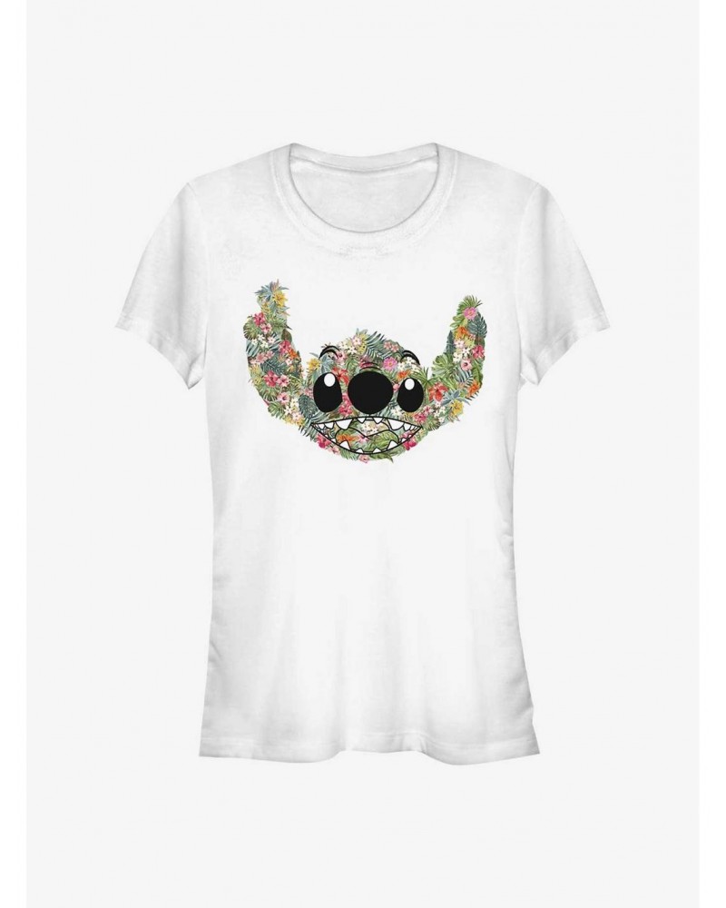 Disney Lilo & Stitch Floral Girls T-Shirt $6.57 T-Shirts