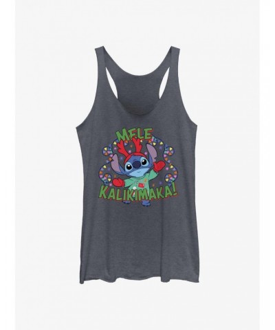 Disney Lilo & Stitch Mele Kalikimaka Merry Christmas in Hawaiian Girls Tank $9.32 Tanks