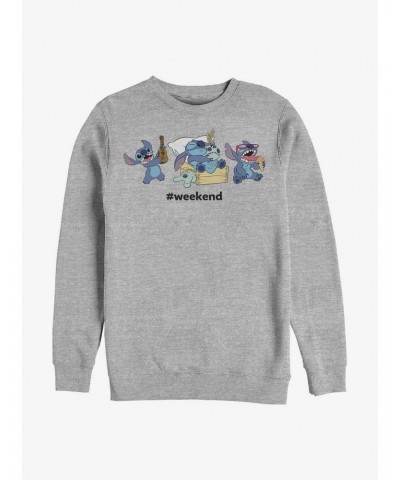 Disney Lilo & Stitch Weekend Crew Sweatshirt $13.28 Sweatshirts