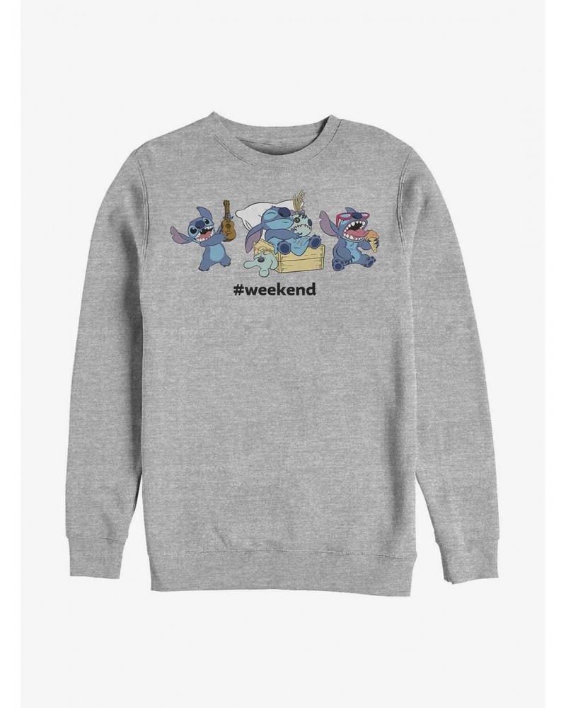 Disney Lilo & Stitch Weekend Crew Sweatshirt $13.28 Sweatshirts