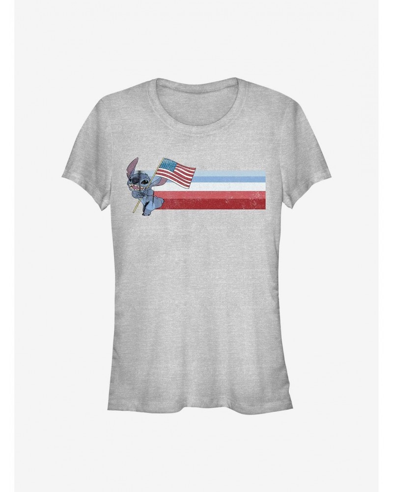 Disney Lilo & Stitch Flag Stitch Girls T-Shirt $8.96 T-Shirts