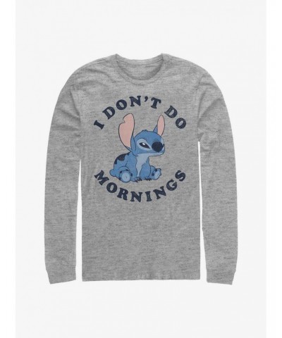 Disney Lilo & Stitch I Don't Do Mornings Long-Sleeve T-Shirt $12.11 T-Shirts