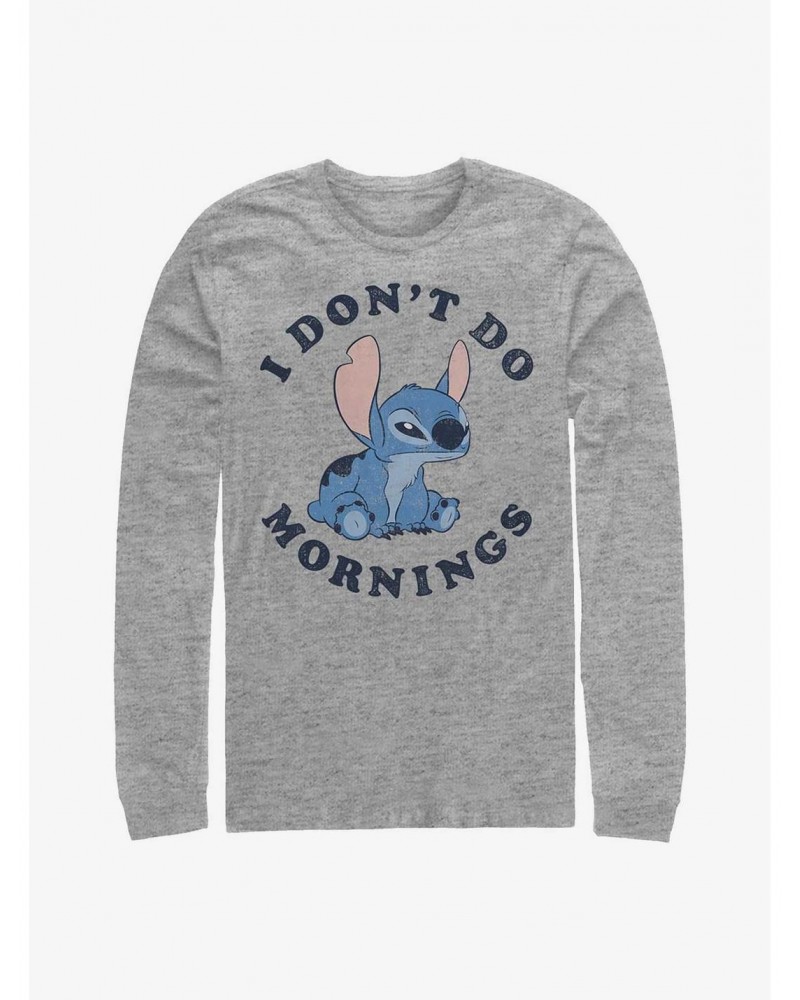 Disney Lilo & Stitch I Don't Do Mornings Long-Sleeve T-Shirt $12.11 T-Shirts