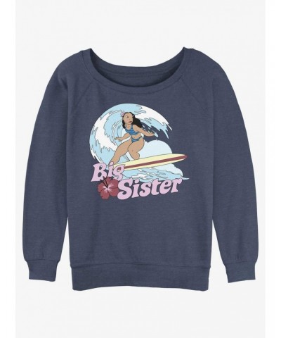 Disney Lilo & Stitch Big Sister Nani Girls Slouchy Sweatshirt $13.28 Sweatshirts