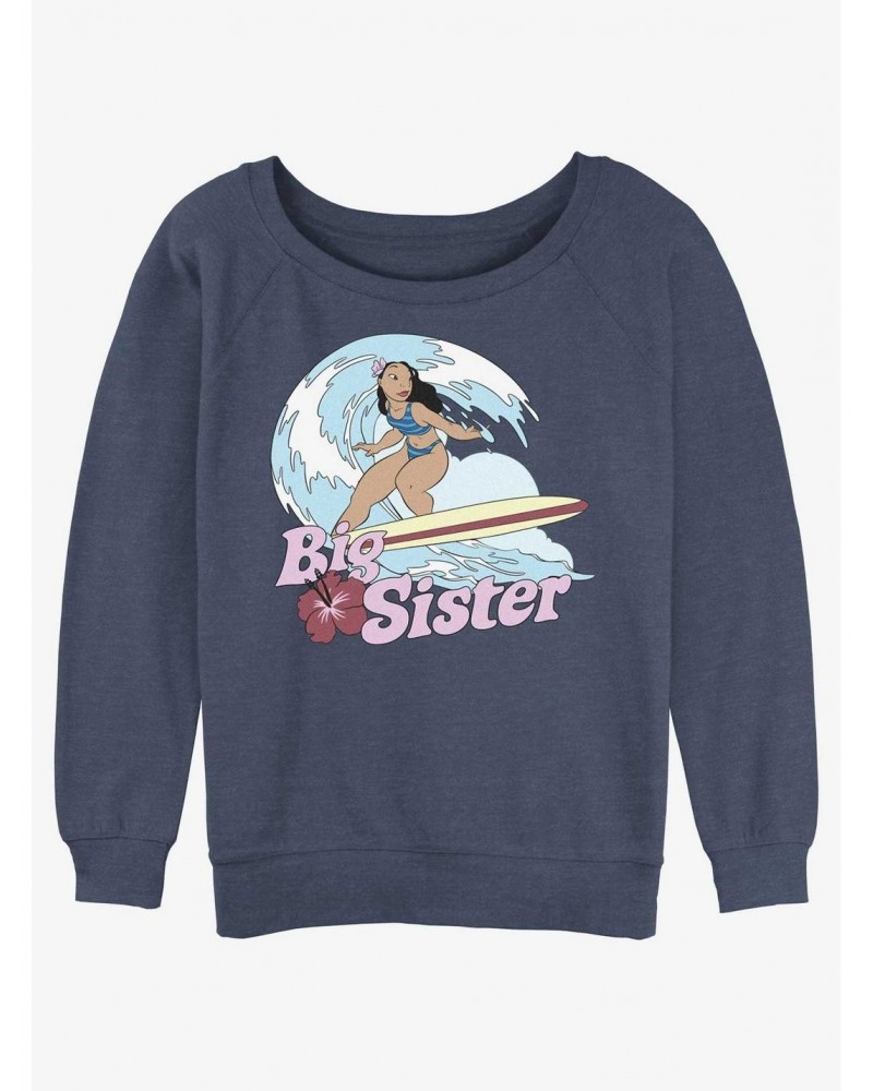 Disney Lilo & Stitch Big Sister Nani Girls Slouchy Sweatshirt $13.28 Sweatshirts