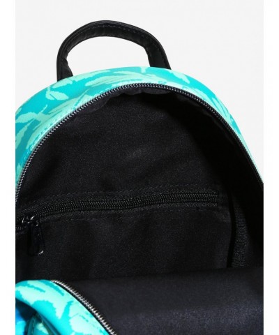 Disney Lilo & Stitch Blue Tropical Leaves Mini Backpack $16.47 Backpacks