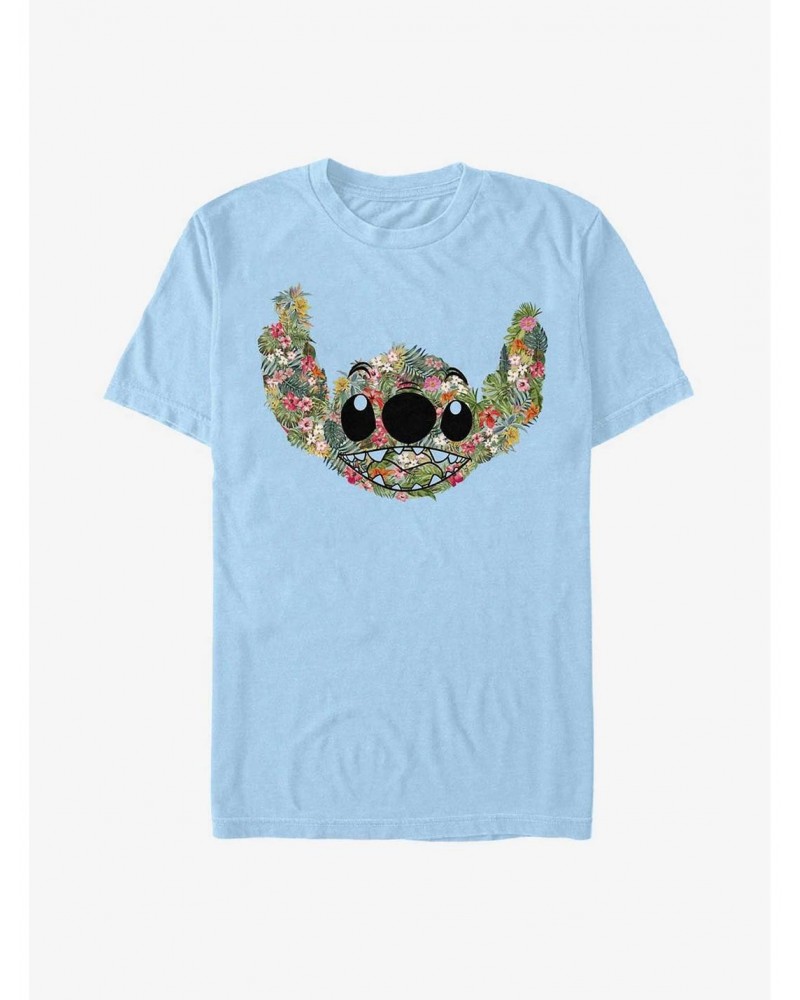 Disney Lilo & Stitch Floral T-Shirt $7.84 T-Shirts