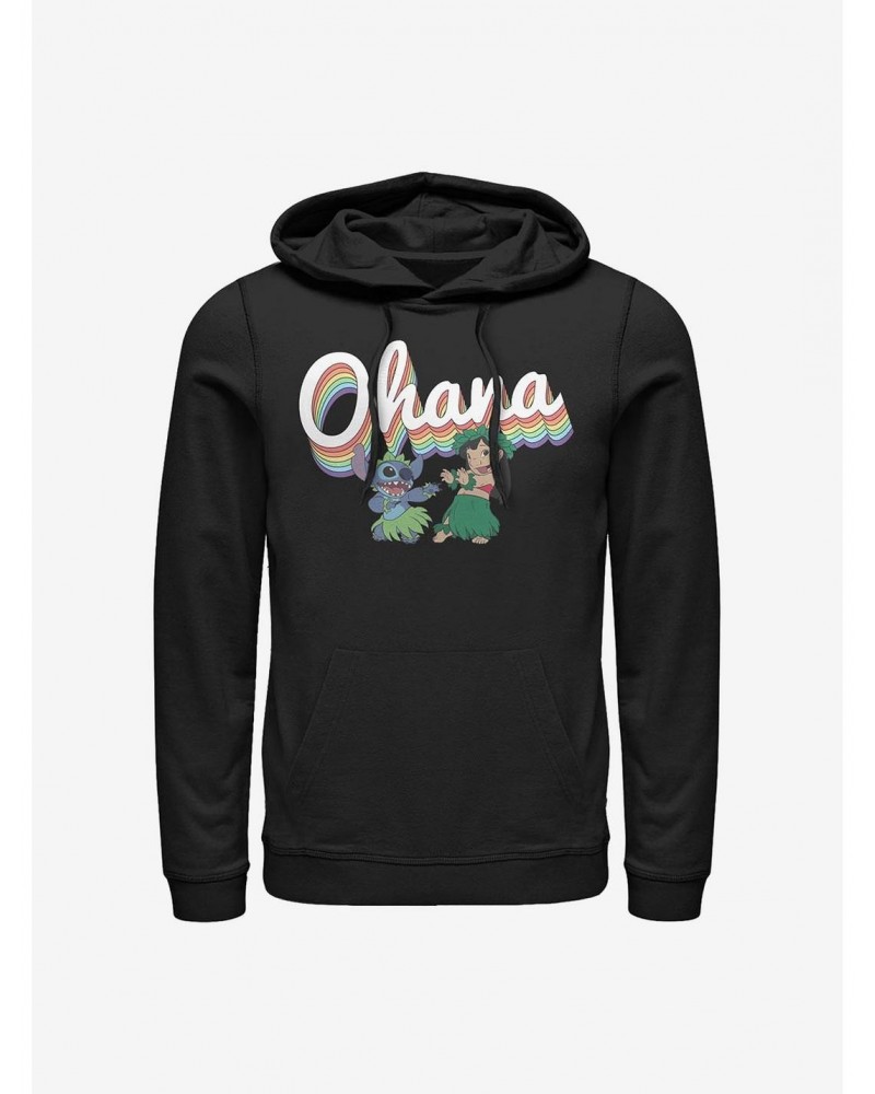 Disney Lilo & Stitch Rainbow Ohana Hoodie $14.73 Hoodies