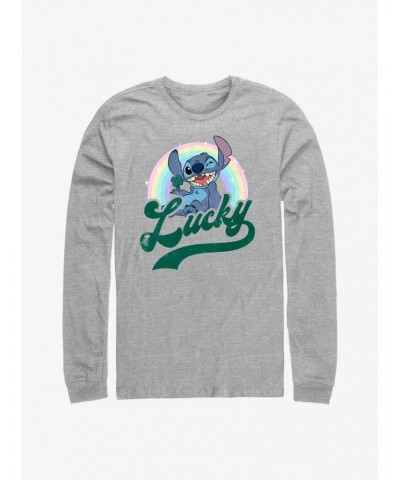 Disney Lilo & Stitch Lucky Rainbow Long Sleeve T-Shirt $11.58 T-Shirts