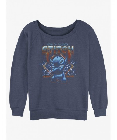 Disney Lilo & Stitch Rocker Stitch Girls Slouchy Sweatshirt $10.04 Sweatshirts